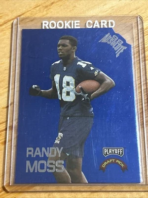 1998 Playoff Absolute Retail - Draft Picks Randy Moss #9 Blue (RC) - Image 1 of 2