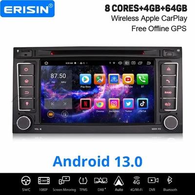 64GB Android 14 CarPlay Autoradio Navi Für VW Touareg T5 Multivan DAB+ CD 8-Kern - Bild 1 von 4