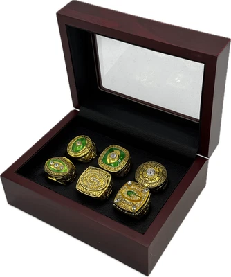 绿湾包装工队复制品锦标赛 6 戒指套装 61-65-66-67-96-2010,尺寸 11 — 第 1/4 张图片