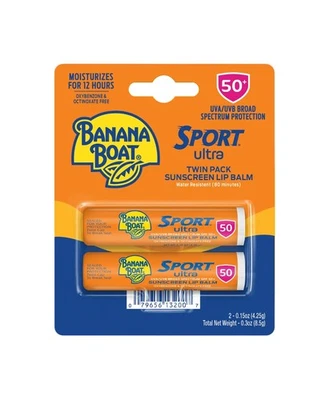 Banana Boat Sport Ultra Sunscreen Lip Balm SPF 50 - 2 x 0.15 oz - Twin Pack - Image 1 of 2