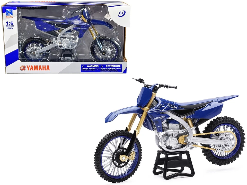 Yamaha YZ450F Dirt Bike Motorcycle Blue and Black 1/6 Diecast Model by New Ray - Image 1 of 1