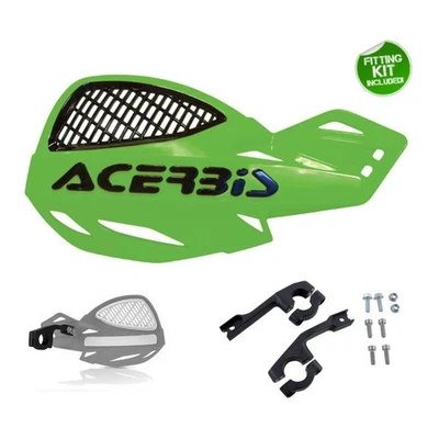 Acerbis Handguards Uniko Vented Verde Motocross Handprotektoren - Immagine 1 di 3