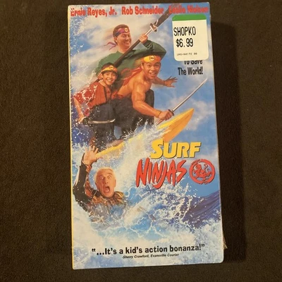 Surf Ninjas VHS 1993 New Line Rob Schneider Leslie Nielsen Kids Comedy SEALED - Image 1 of 4