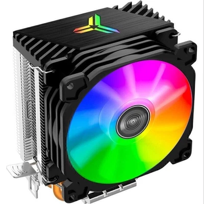 CR1200 Silent CPU Cooler W/ 2 Heatpipes RGB Colorful Soft Light 3Pin Cooling Fan - Image 1 of 4