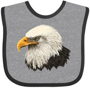 Inktastic Bald Eagle Baby Bib United States 4th July Independence Day Red White - Picture 1 of 5