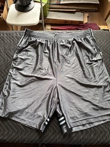 Adidas Mens 3XLT Black XXXLT Shorts 3 Stripe Logo Drawstring - Picture 1 of 7