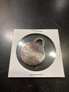 Vintage 925 Sterling Silver Please Return To Tiffany & Co. Round Tag Pendant - Picture 1 of 5