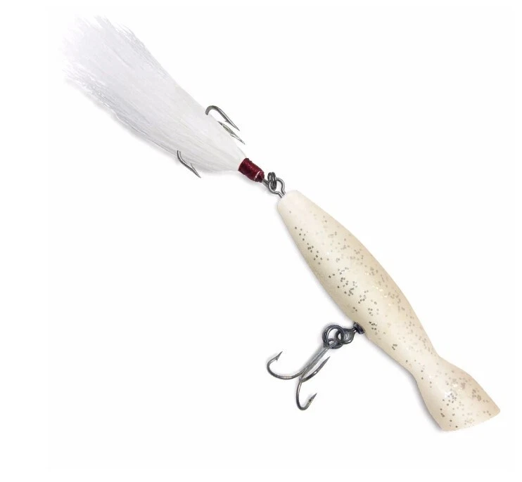 Atom Lures 雾化器 3 盎司 - 银色白色 - Topwater Stiper 条纹低音诱饵 — 第 1/1 张图片