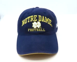 Notre Dame Fighting Irish Hat Strapback Cap Mens Blue Under Armour NCAA Football - Picture 1 of 16