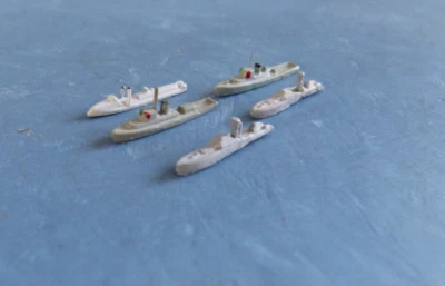 5 Metall Modell - 1:1250 : unbekannte kleine Wachboote o.ä. - 1,5 cm - Bild 1 von 4