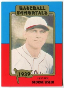1980 Baseball Immortals #25 George Sisler St. Louis Browns - Picture 1 of 2