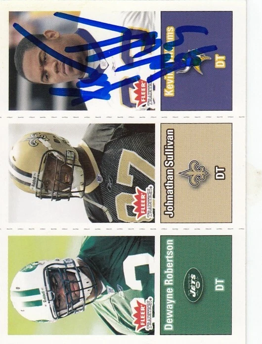 Minnesota Vikings Kevin Williams Signed Autograph 2003 Fleer Rookie RC - Image 1 of 1