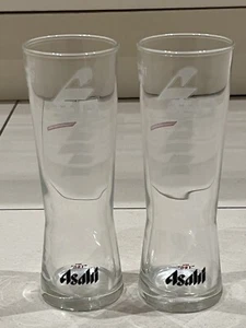 Brand New Set of 2 Asahi Half Pint / 0.3L Beer Glass, Super Dry, Man Cave Japan - Picture 1 of 3