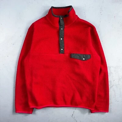 PATAGONIA Rare Vintage Snap-T Pullover Fleece Jacket 90s USA Made Pink Gray SZ M - Image 1 of 4