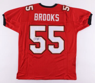 Derrick Brooks Signed Tampa Bay Buccaneers Red Road Jersey (JSA COA) Ex FSU LB - Image 1 of 4
