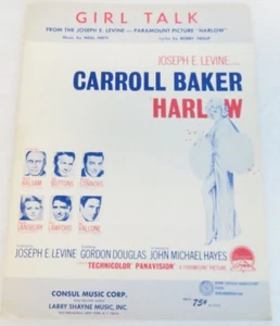 Vintage Noten 1965 Girl Talk Harlow Carroll Baker Joesph E Levine - Bild 1 von 4