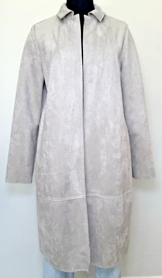 Jaqueta de couro Philosophy Republic feminina cinza médio camurça sintética - Imagem 1 de 4