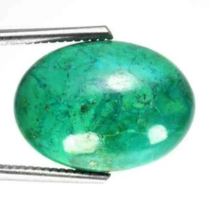 10.98 cts Natural Oval Cabochon Opaque Green Chrysocolla (Africa) - Picture 1 of 4