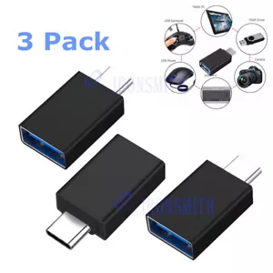 3-Pack USB-C 3.1 Male to USB A Female Adapter Converter OTG Type C Android Phone - Picture 1 of 7