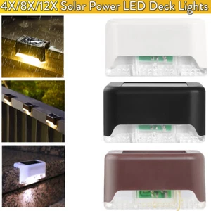 Solar Deck Led Light Outdoor Garden Waterproof Lights Wall Fence Stairs Driveway - Picture 1 of 18