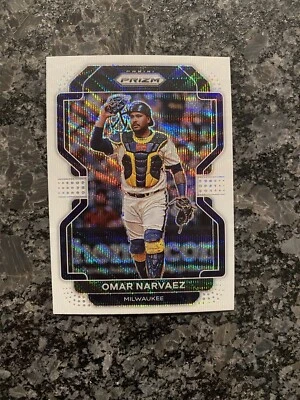 2022 Panini Prizm Omar Narvaez White Wave Prizm #217 - Image 1 of 2