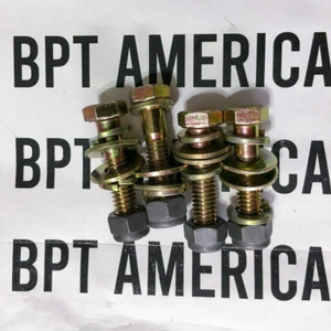 4x Grade 8 Nylock Dodge W150 W250 W350 Front Sway Bar Bracket Bolt Kit 93 92 91 - Picture 1 of 4