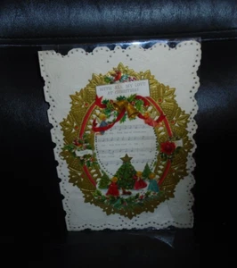USED VINTAGE 1960'S HALLMARK WITH ALL MY LOVE CHRISTMAS GREETING CARD NO ENVELOP - Picture 1 of 2