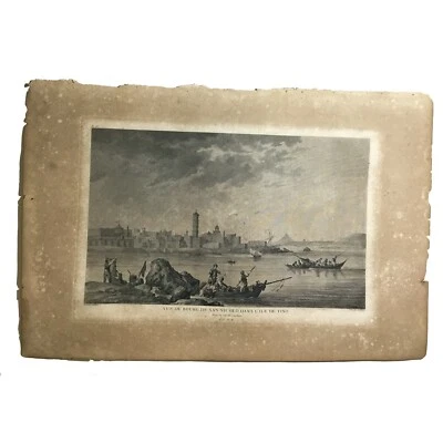 Rare Book Plate, Seascape, Boats, Greece, San Nicolo on The Island of Tine - Image 1 of 4