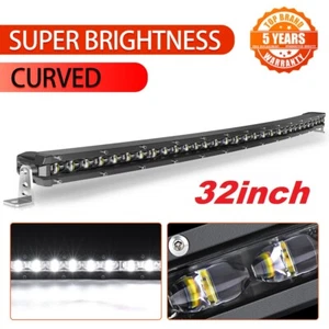 "Barra de luz de trabajo LED curva 32 pulgadas 1800W conducción todoterreno lámpara de choque camión 30/34"  - Imagen 1 de 9