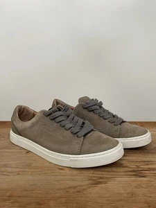Frye Ivy Low Lace Sneakers Grey Taupe Leather Tennis Shoes Women’s Size 9.5 - Picture 1 of 9