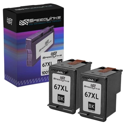 Speedy Replacement for HP 67XL 3YM57AN Black High Yield Ink Cartridge 2-Pack - Image 1 of 4