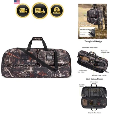 Archery Bow Case Soft Compound Bow Bag with Padding Shoulder Straps Backpack - Image 1 of 4