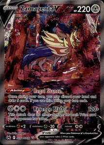 Zamazenta V Ultra Rare Crown Zenith: Galarian Gallery GG54/GG70 NM - Picture 1 of 2
