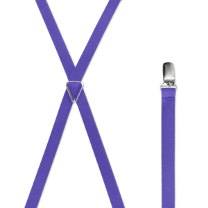 Men's Suspenders, 25 Colors, 1/2" Wide X Style, Chromed Stainless Steel - Picture 1 of 47