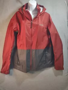 Cabela's Jacket Men's XL Extra Large Rain Swept Red Gray Full Zip Windbreaker - Picture 1 of 12