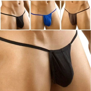 Men's Thongs Underwear T-Back Briefs Lightweight Multi Solid Color Comfort & ➳ - Picture 1 of 14