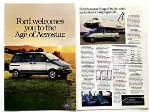 1986 Ford Aerostar Two Page Print Ad - Picture 1 of 3