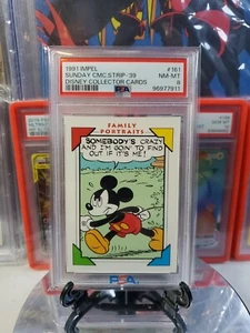 Disney 1991 Impel Collector Card Sunday Comic Strip PSA 8 Mickey #161 - Picture 1 of 2