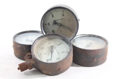 1 x altes Vakuummeter Anzeige Vintage Steam-Punk Retro Deko Messgerät - Bild 1 von 4