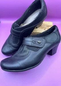 Earth Shoe Womens 9.5B Pump Black Leather 2” Heel - Picture 1 of 6