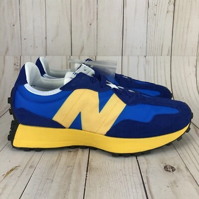 New Balance 327 Running Shoes Sneakers Marine Blue Yellow Mens Size 9 - Image 1 of 4