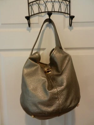 Bolso Hobo YSL Yves Saint Laurent Rive Gauche Metálico Plateado Foto 1 de 4