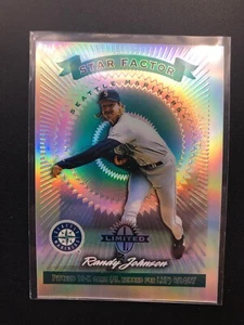 1997 DONRUSS LIMITED EXPOSURE STAR FACTOR REFRACTOR #187 RANDY JOHNSON SSP 1/40 - Bild 1 von 2