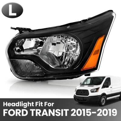 For 2015-2019 Ford Transit 150 250 350 Halogen Black Headlight Left Driver Side - Image 1 of 4