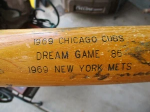 Vtg 1986 DREAM GAME Bat with Autographs, Chicago Cubs & New York Mets - Picture 1 of 24