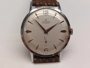 Lanco Lagendorf orologio vintage uomo cal 1305 carica manuale oversize 37 mm - Foto 1 di 11