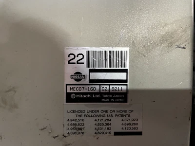 Computadora de motor ECM MEC07-160 C2 9211 OEM 2000 Nissan Pathfinder Infiniti QX4 Foto 1 de 3