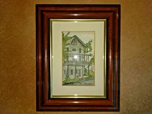 Ellen Jones Watercolor Print Art Clifton Hotel Hermitage Restaurant Trummer's - Picture 1 of 12