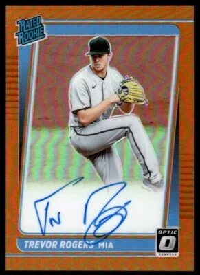 2021 Donruss Optic Rated Rookie Signatures Trevor Rogers Auto /125 Miami Marlins - Image 1 of 2