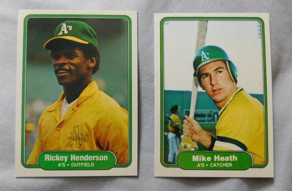 1982 Fleer Oakland Athletics Baseball Card Pick one - Image 1 of 1